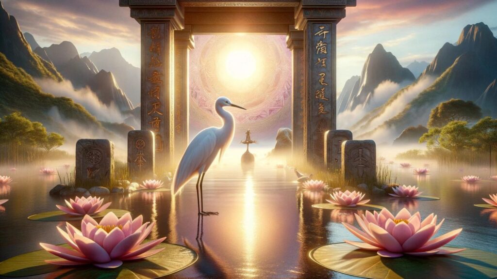 Spiritual representation of the egret