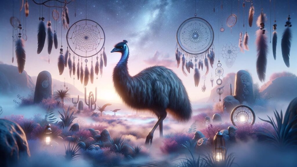 Spiritual representation of the emu