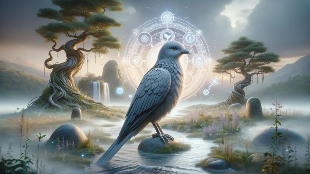 Spiritual representation of the gray bird
