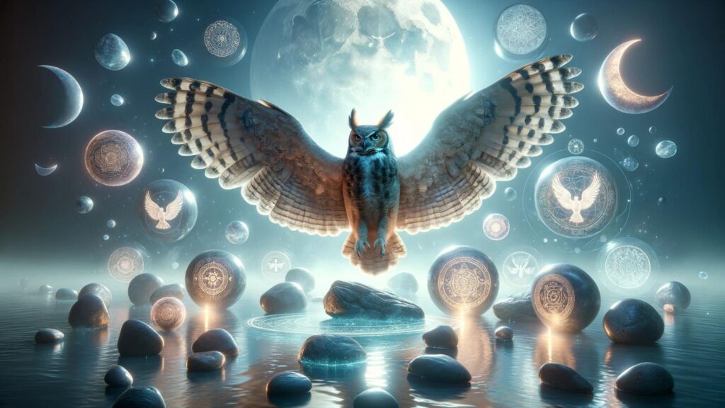 Spiritual representation of the great horned owl