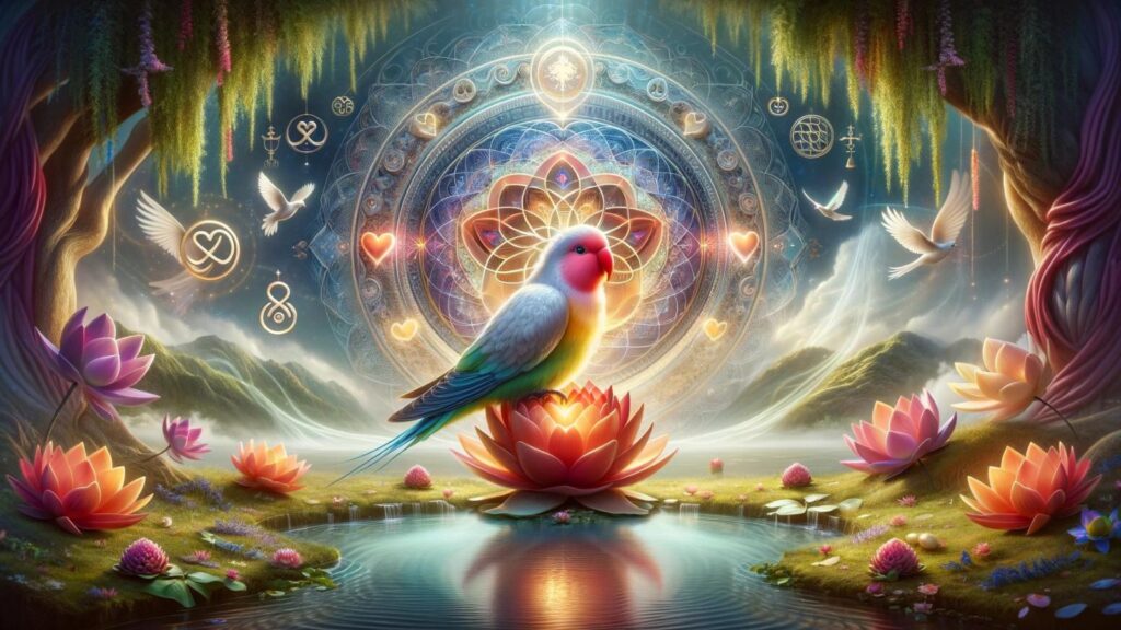 Spiritual representation of the love bird