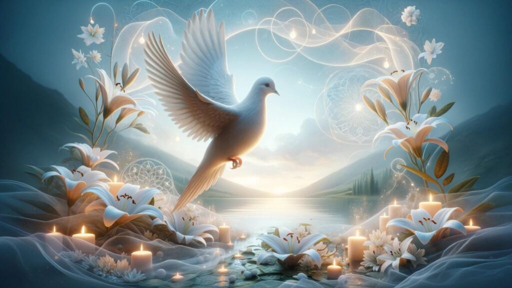Spiritual representation of the mourning dove