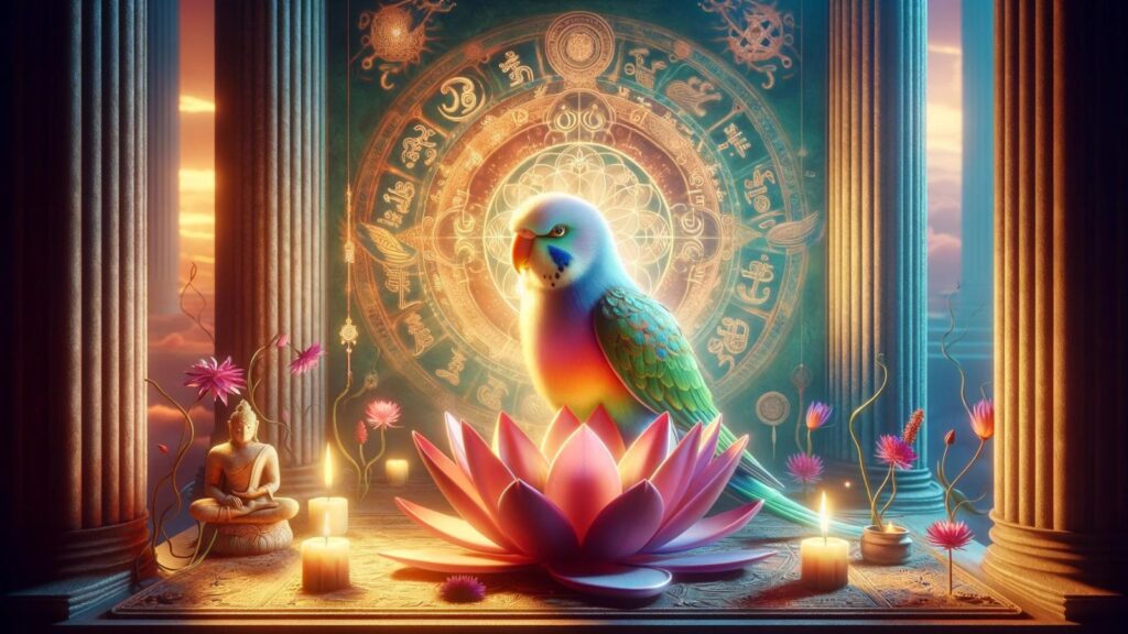 Spiritual representation of the parakeet