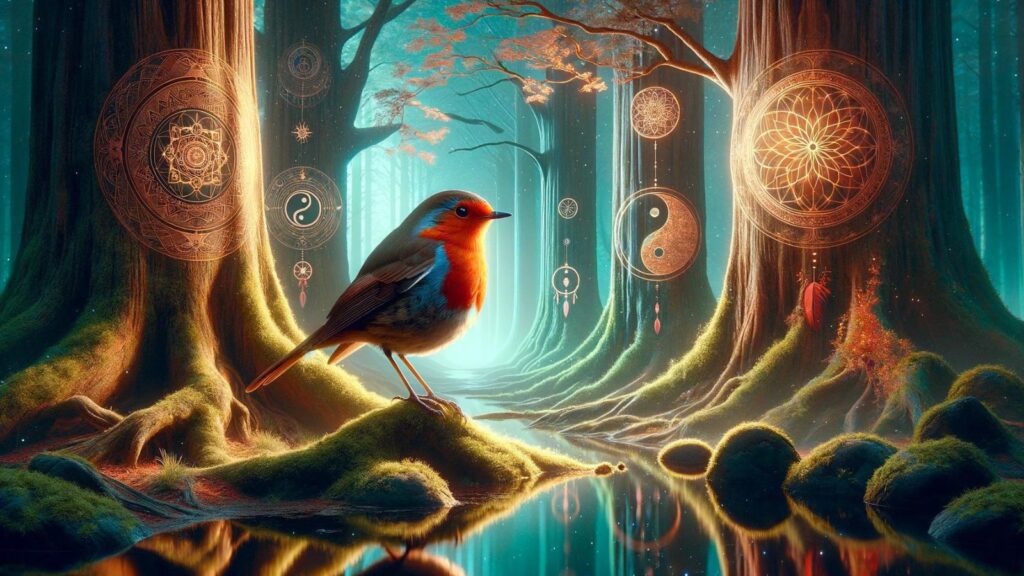 Spiritual representation of the red robin