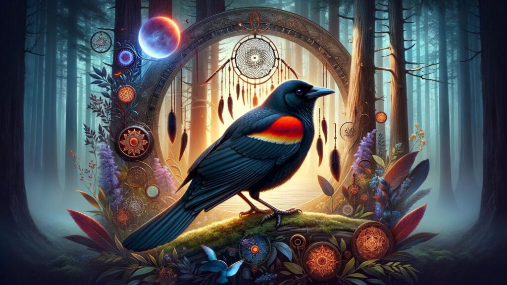 Spiritual representation of the red wing blackbird