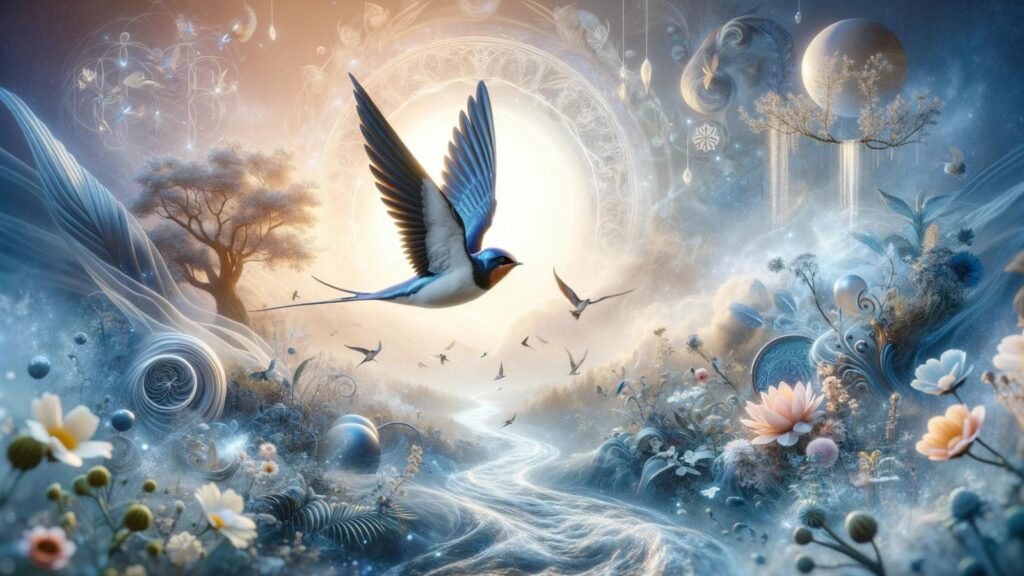 Spiritual representation of the swallow bird