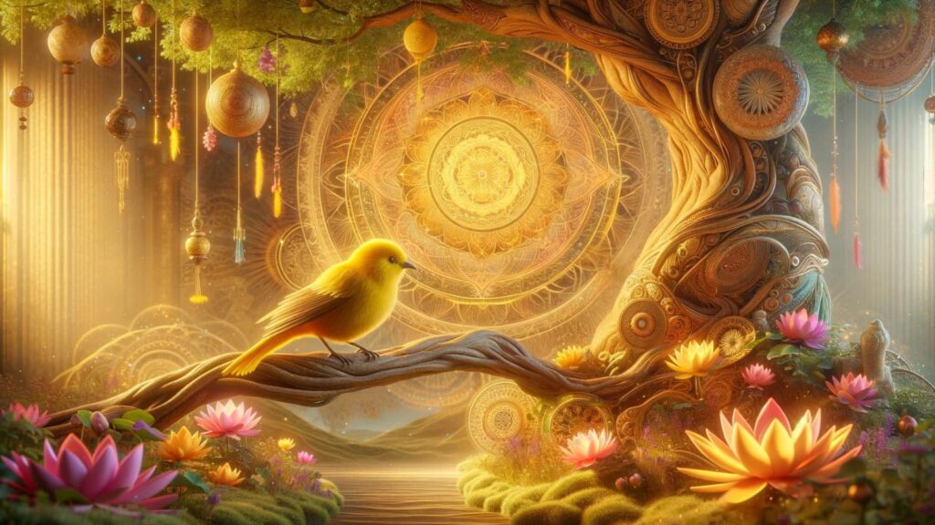 Spiritual representation of the yellow bird
