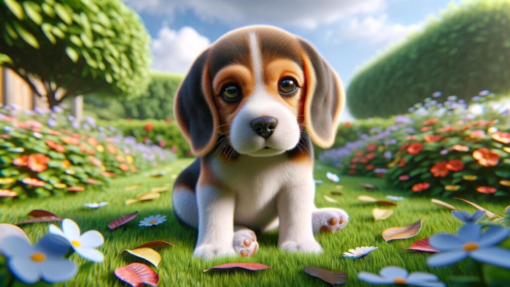 A baby beagle