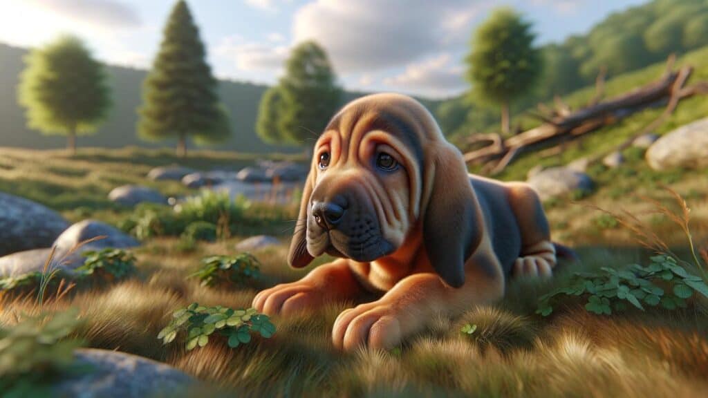 A baby bloodhound