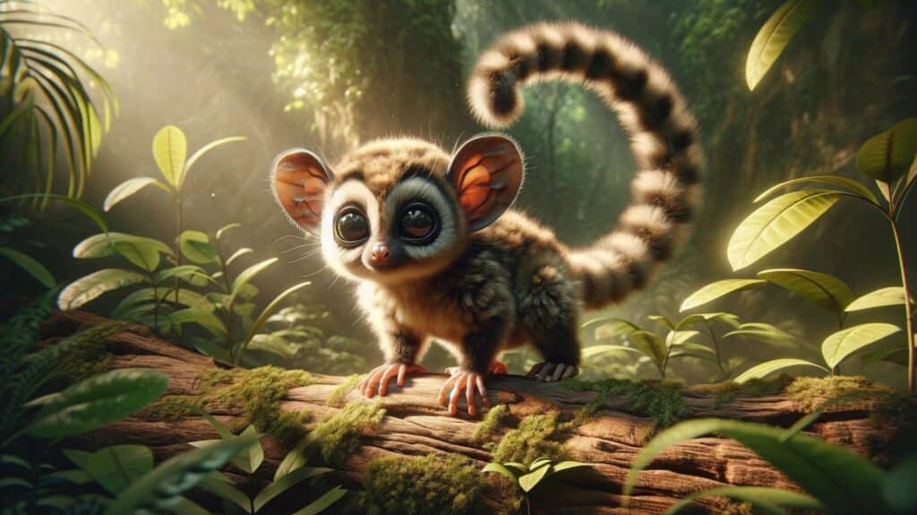 A baby bush baby