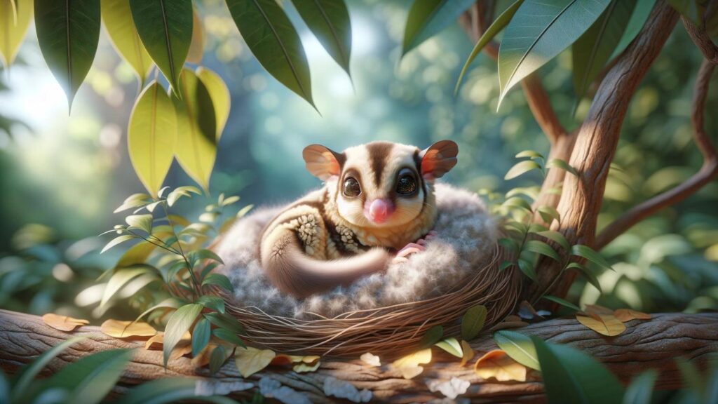 A baby sugar glider