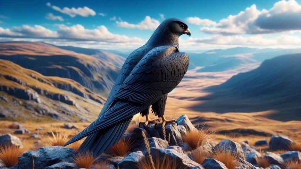 A black falcon