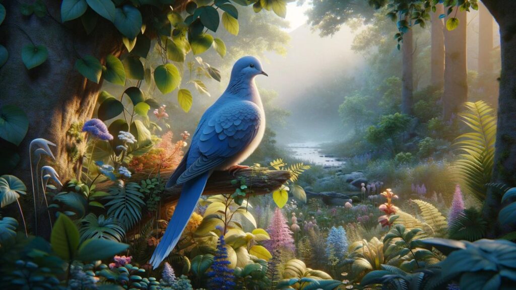 A blue dove