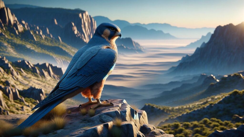 A blue falcon