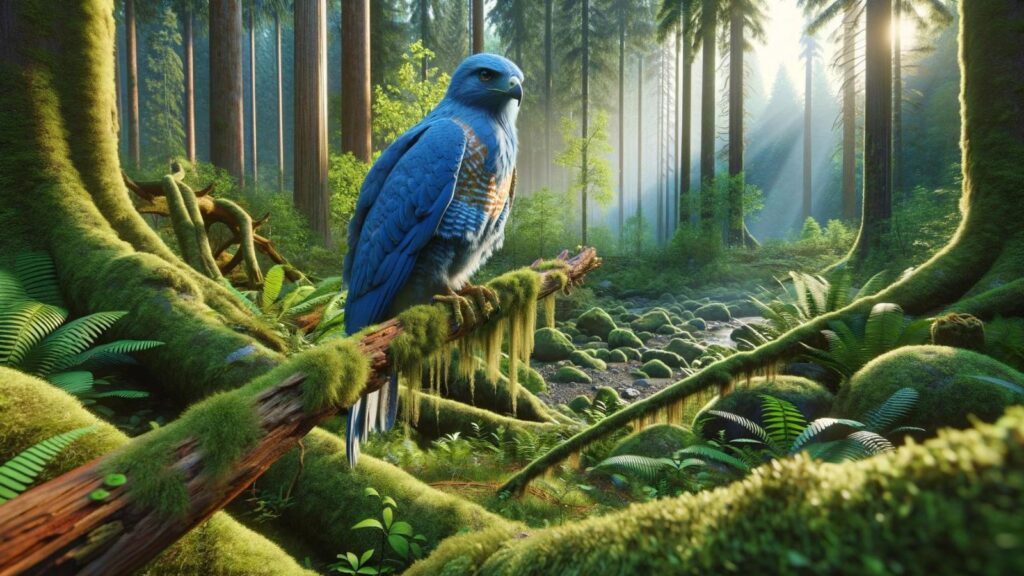 A blue hawk