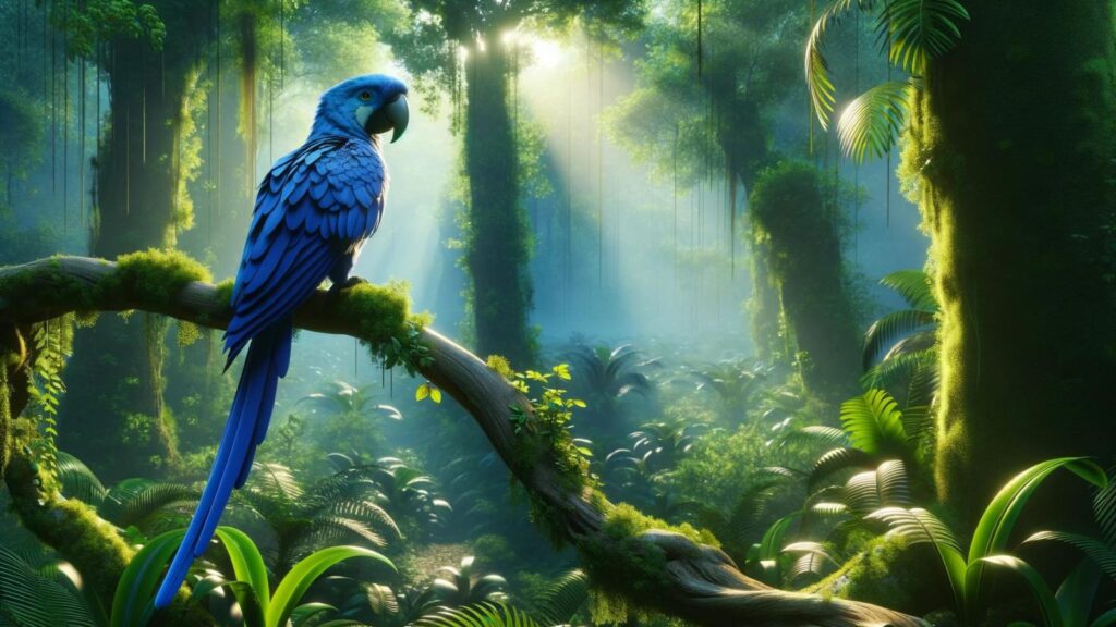 A blue parrot