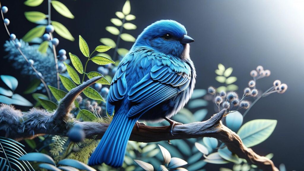 A blue sparrow