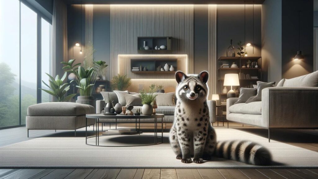 A civet cat in the house