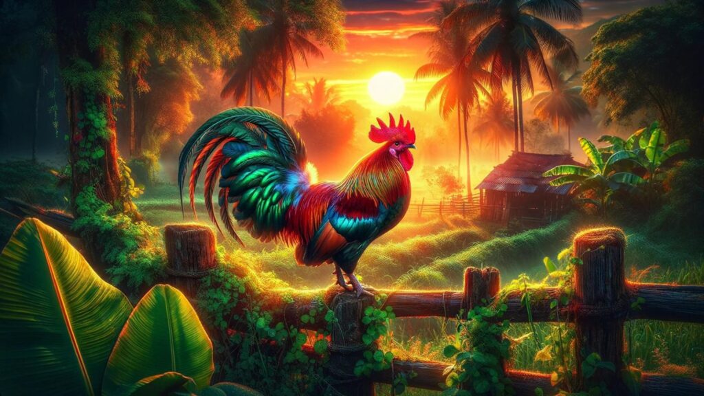 A colorful rooster