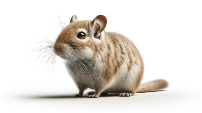 A gerbil on a white background