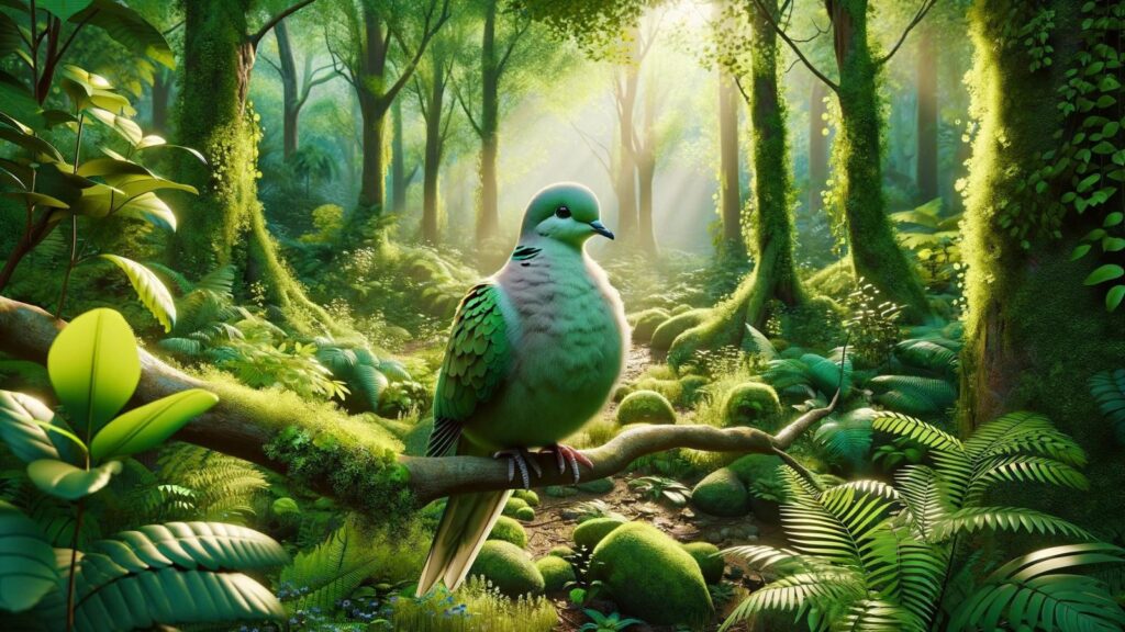 A green dove