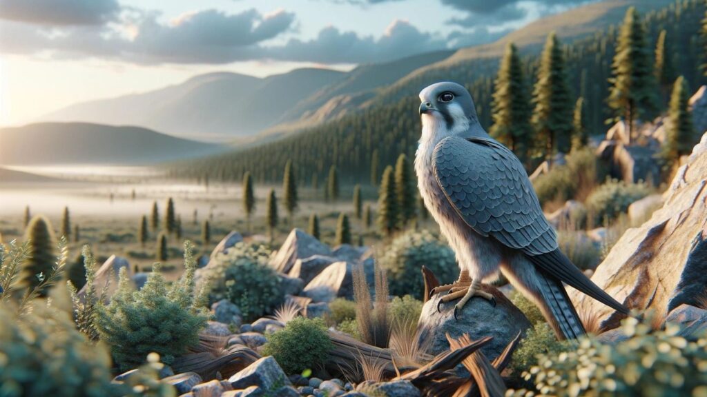 A grey falcon
