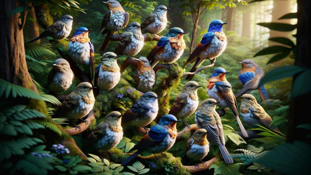A group of birds