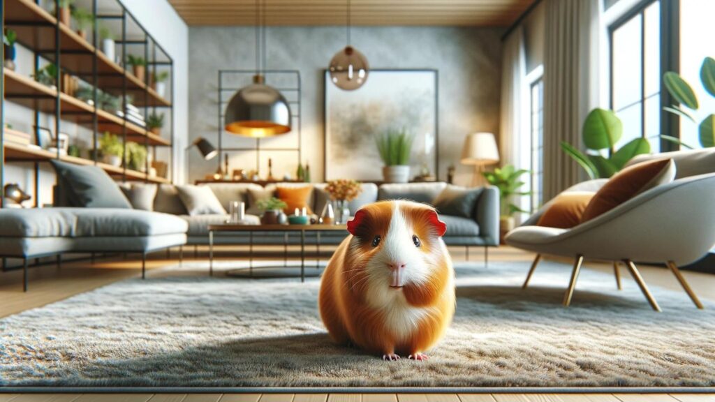 A guinea pig in the house