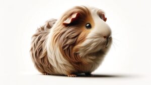 A guinea pig on a white background