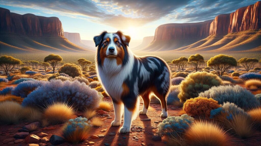 A large Australian shepherd