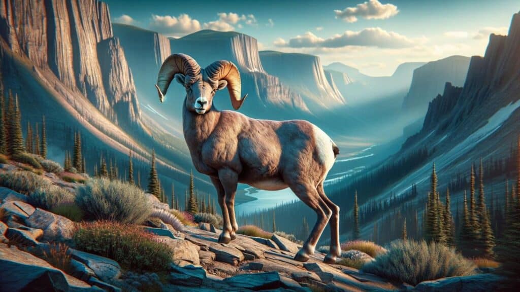 A large bighorn sheep