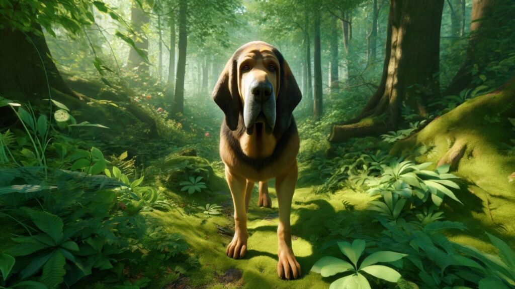 A large bloodhound