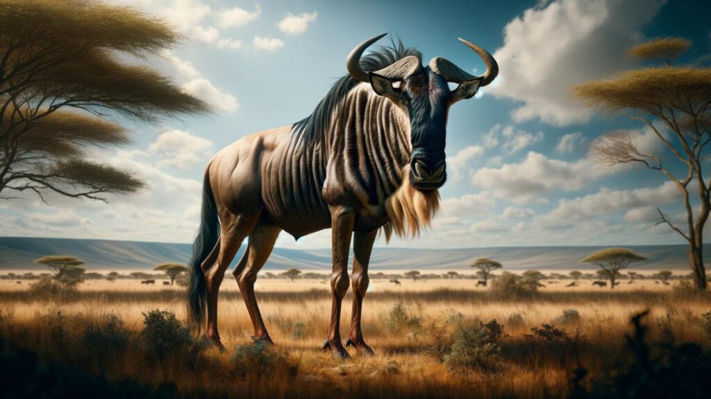 a large wildebeest
