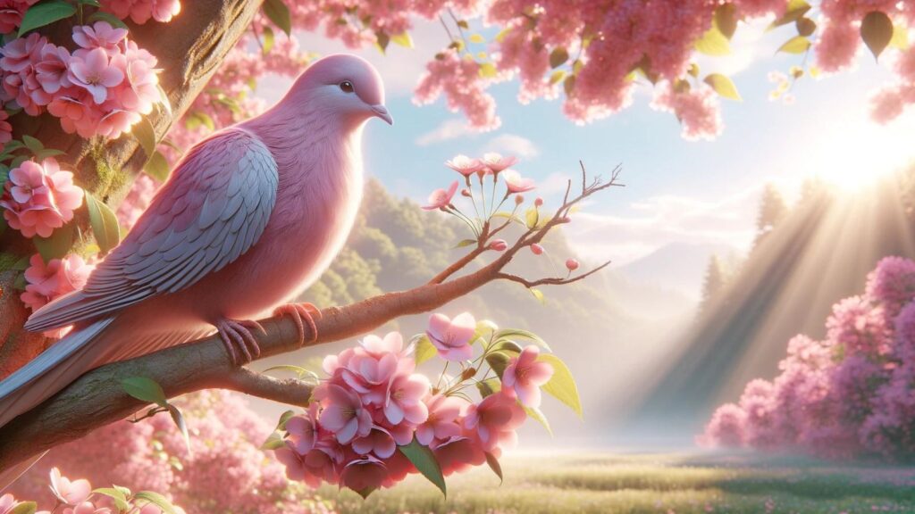 A pink dove