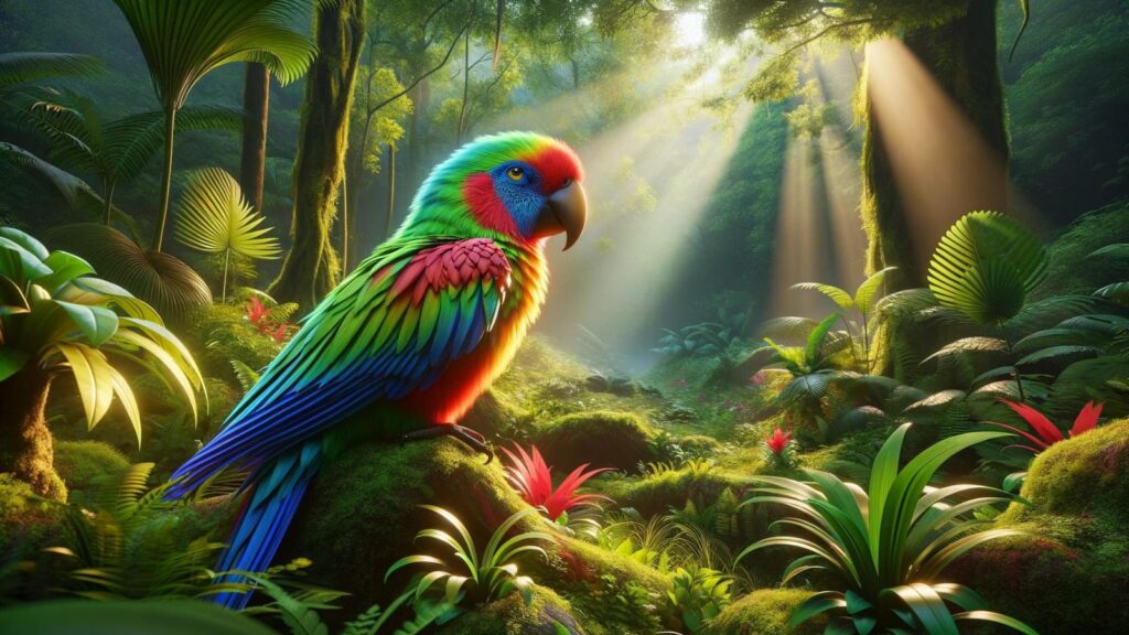 A rainbow parrot