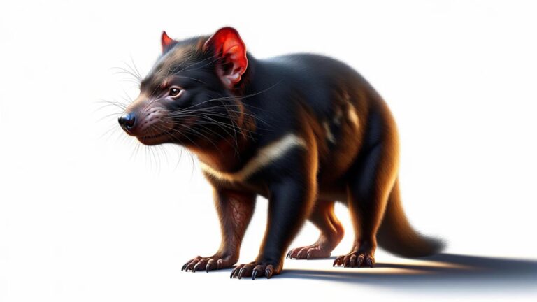 A tasmanian devil on a white background
