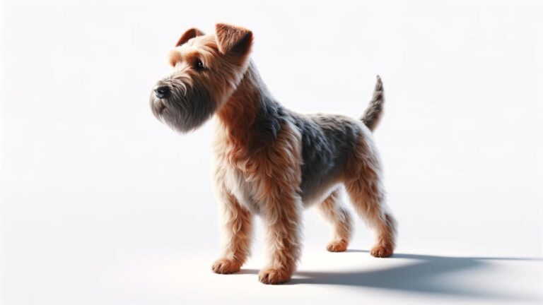 A terrier dog on a white background