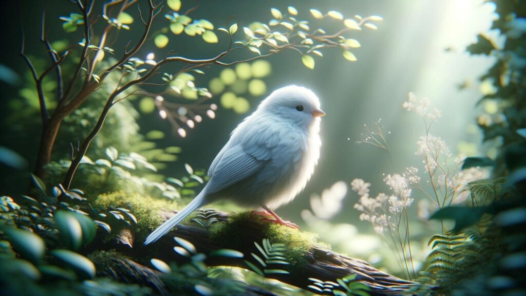 A white sparrow