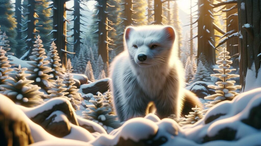 A white wolverine