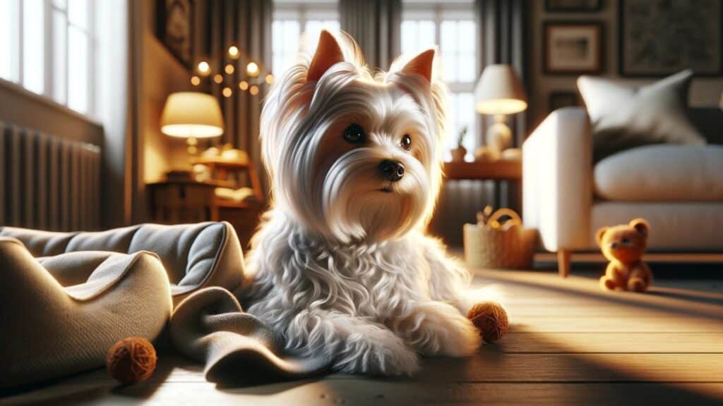 A white yorkie