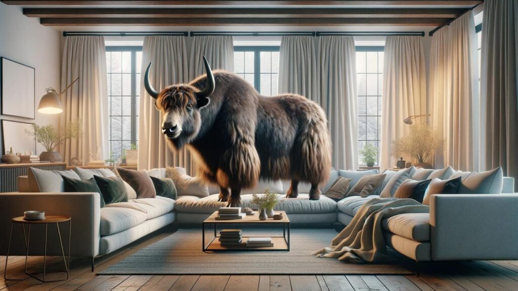 A yak in the house