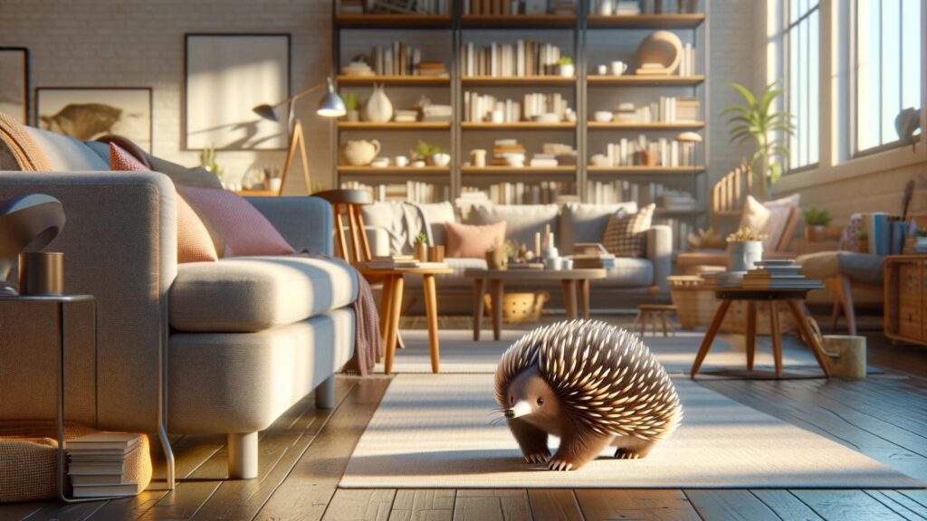 An echidna in the house