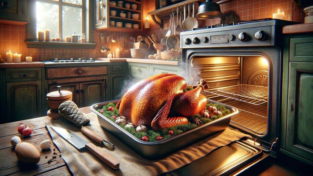 Cooking a turkey