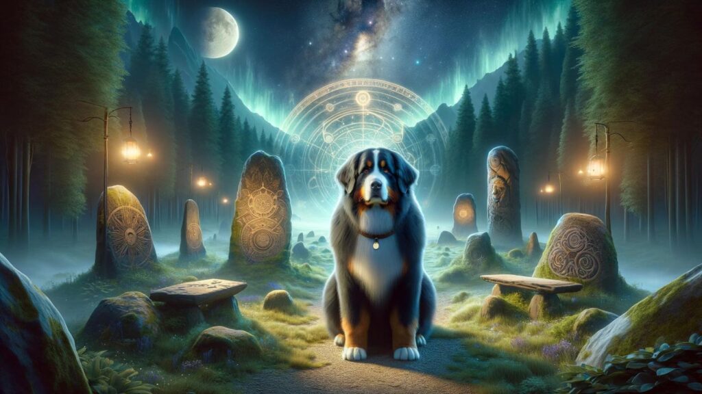Spiritual representation of the Bernese mountain dog