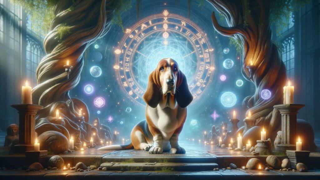 Spiritual representation of the basset hound