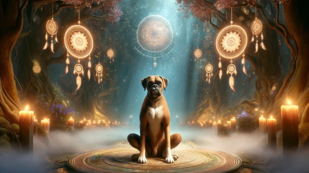 Spiritual representation of the boxer dog
