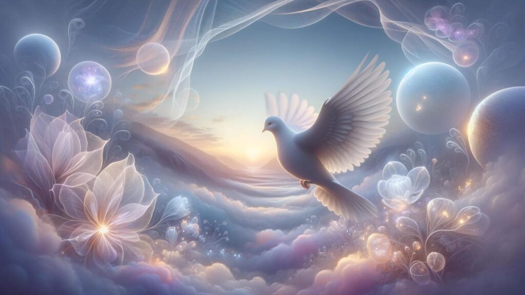Spiritual representation of the dove