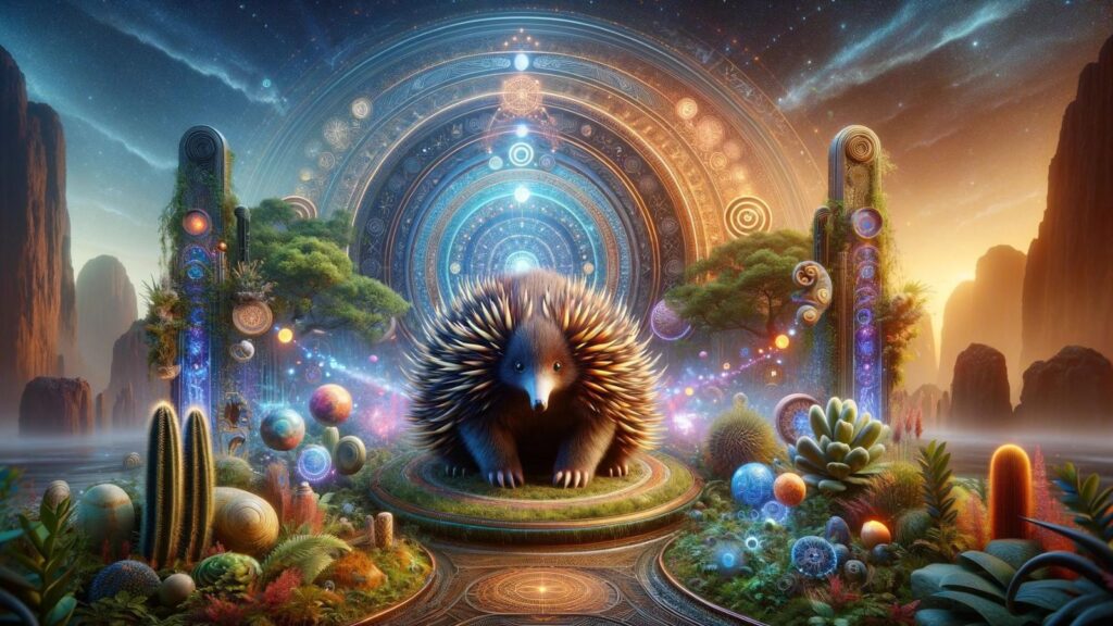 Spiritual representation of the echidna