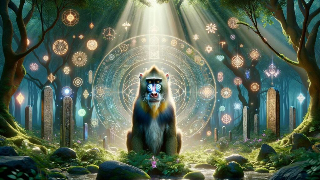 Spiritual representation of the mandrill