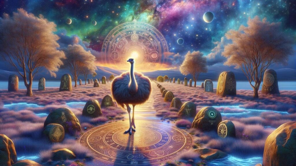 Spiritual representation of the ostrich